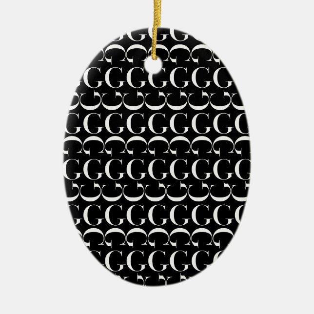 Ornement En Céramique Lettre initiale G (Devant)