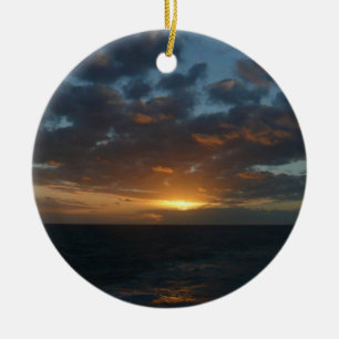 Ornement En Céramique Lever du soleil à Sea II Ocean Seascape