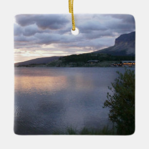 Ornement En Céramique Lever du soleil au lac Swiftcurrent I