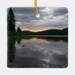 Ornement En Céramique Lever du soleil au lac Swiftcurrent II