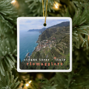 Ornement En Céramique LGR008 RIOMAGGIORE, Cinque Terre, Italie,