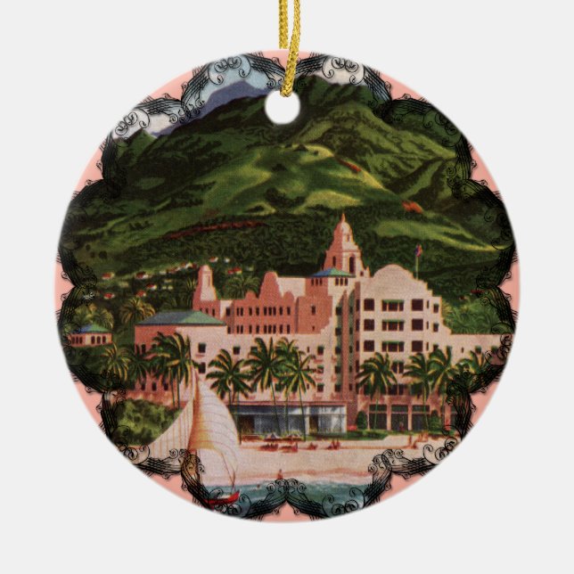 Ornement En Céramique L'hôtel Royal Hawaiian (Devant)