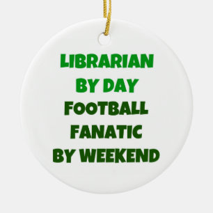 Ornement En Céramique Librairie par Jour Football Fanatique par Nuit
