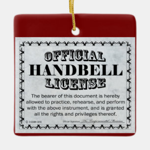 Ornement En Céramique Licence Handbell