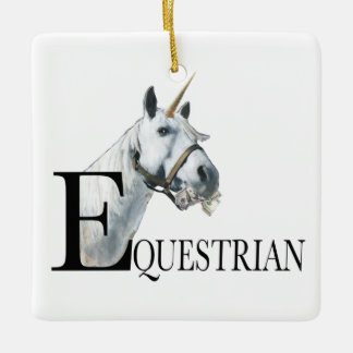 Ornement En Céramique licorne oculaire équestre