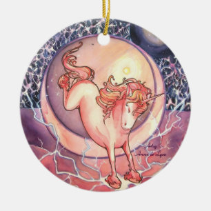 Ornement En Céramique Licorne, univers