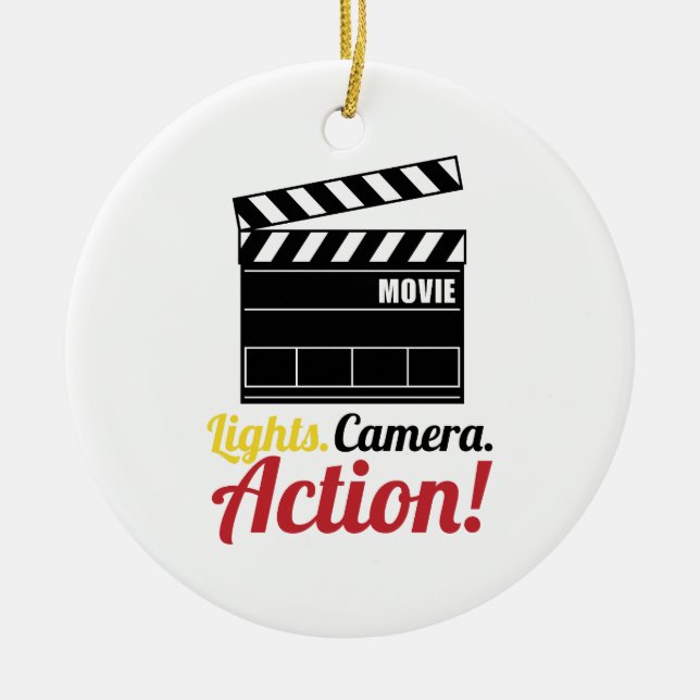 Ornement En Céramique Lights.Camera.Action ! (Devant)
