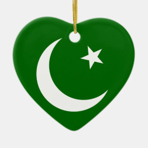 Ornement En Céramique Ligue musulmane du Pakistan, drapeau de la