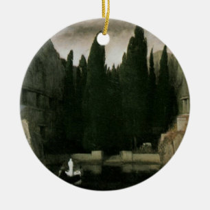 Ornement En Céramique L'île des morts par Arnold Bocklin, Art Symboliste
