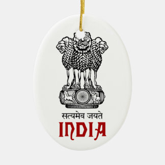Ornement En Céramique L'INDE - joint/emblème/blason/manteau des bras