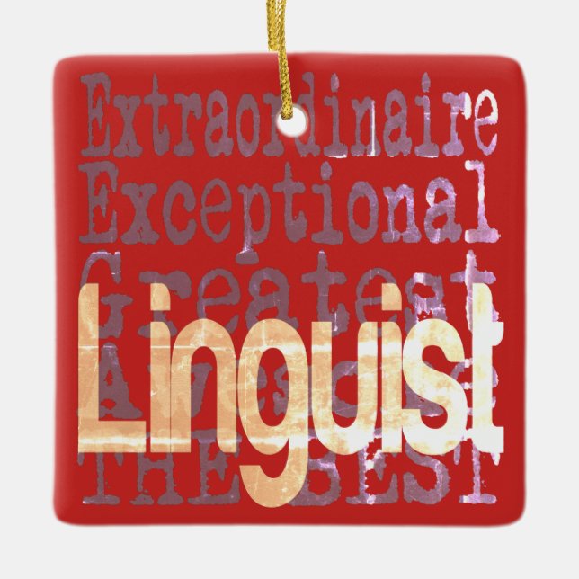Ornement En Céramique Linguist Extraordinaire (Devant)