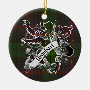 Ornement En Céramique Lion de tartan d'Urquhart