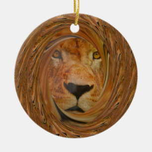 Ornement En Céramique Lion sourire