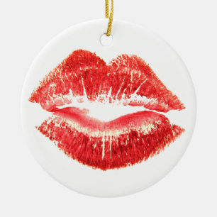 Ornement En Céramique Lipstick Kiss