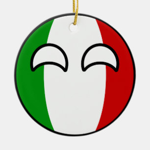 Ornement En Céramique L'Italie Geeky tendante drôle Countryball
