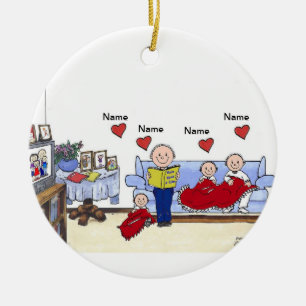 Ornement En Céramique Little Angels - 3, avec Homme
