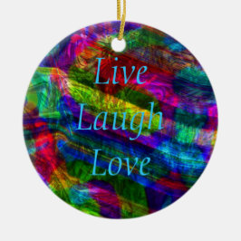 Ornement En Céramique Live Laugh Love Ornament