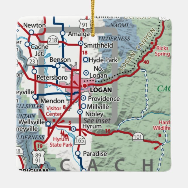 Ornement En Céramique Logan Utah (Dos)