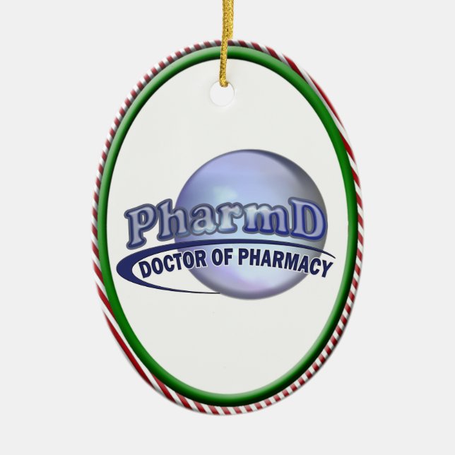 Ornement En Céramique LOGO de PharmD - DOCTEUR OF PHARMACY (Devant)