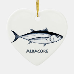 Ornement En Céramique Logo de thon d'albacore de Longfin