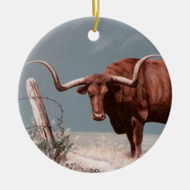 Ornement En Céramique LONGHORNS par DiDi (Devant)