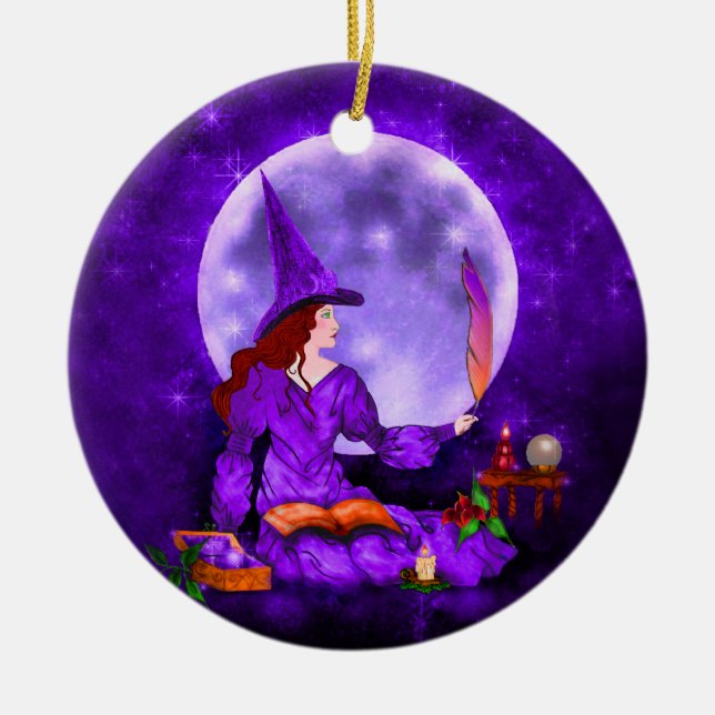 Ornement En Céramique L'ornement Amethyst Witch Mabon (Devant)