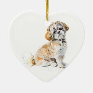 Ornement En Céramique L'Ornement Chien Chien Chih Tzu