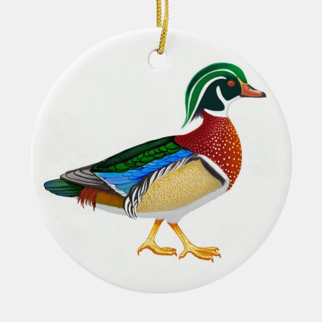 Ornement En Céramique L'ornement de canard en bois (Devant)