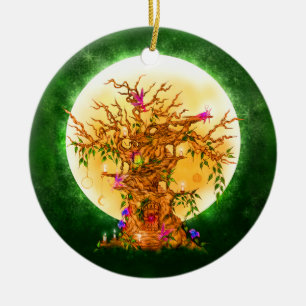 Ornement En Céramique L'ornement de l'arbre de Féerie enchanté