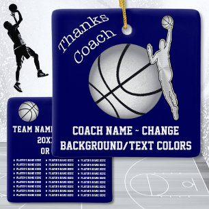 Ornement En Céramique L'Ornement De L'Entraîneur De Basketball. Modifier