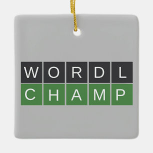 Ornement En Céramique L'ornement du champion de Wordle