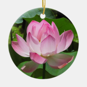 Ornement En Céramique Lotus Bloom rose