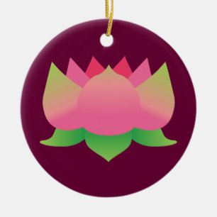 Ornement En Céramique Lotus rose