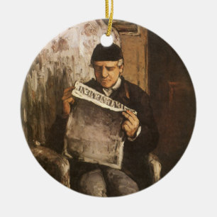 Ornement En Céramique Louis Auguste Cézanne Père de l'artiste en train d