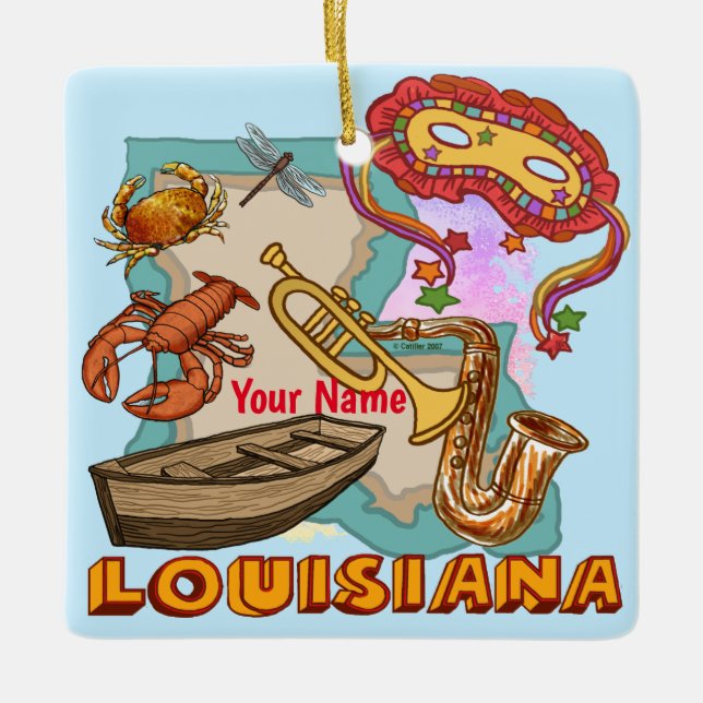 Ornement En Céramique Louisiane (Devant)