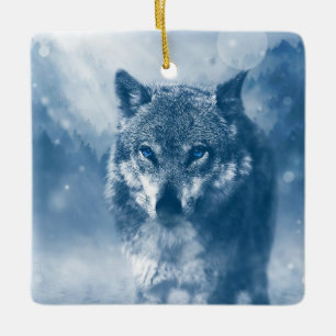 Ornement En Céramique Loup