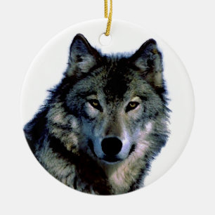 Ornement En Céramique Loup