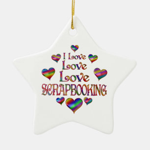 Ornement En Céramique Love Scrapbooking