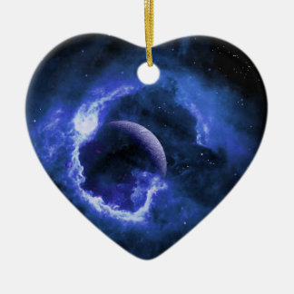 Ornement En Céramique Lune bleue