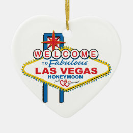 Ornement En Céramique Lune de miel de Las Vegas