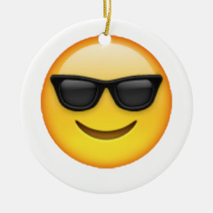 Ornement En Céramique Lunettes de soleil - Emoji