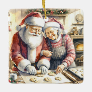 Ornement En Céramique M. et Mme Clause Joli Noël Personnalisé
