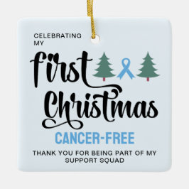 Ornement En Céramique MA PREMIÈRE NOËL Prostate Cancer-Free Merci