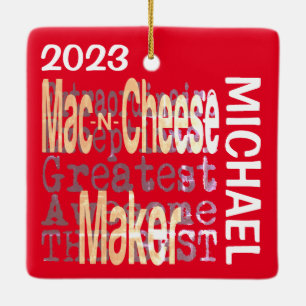 Ornement En Céramique Mac et Fromage Maker Extraordinaire PERSONNALISÉ