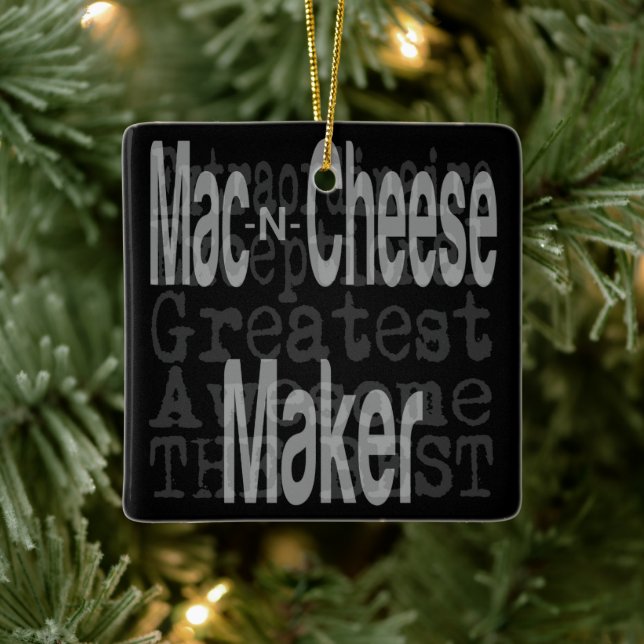 Ornement En Céramique Mac et fromages extraordinaire (Arbre)