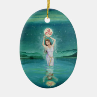 Ornement En Céramique "Madame celtique Ornement-Déesse de lac"