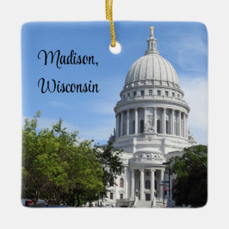 Ornement En Céramique Madison, Wisconsin State Capitol Noël