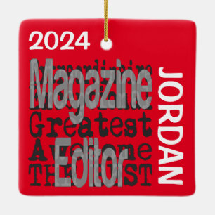 Ornement En Céramique Magazine Editor Extraordinaire CUSTOM