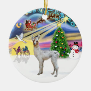 Ornement En Céramique Magie de Noël - Bébé Lama