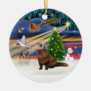 Ornement En Céramique Magie de Noël - Ferret 1